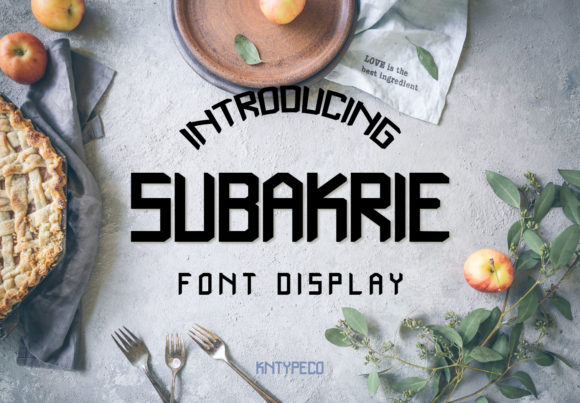 Subakrie: A Bold Display Font